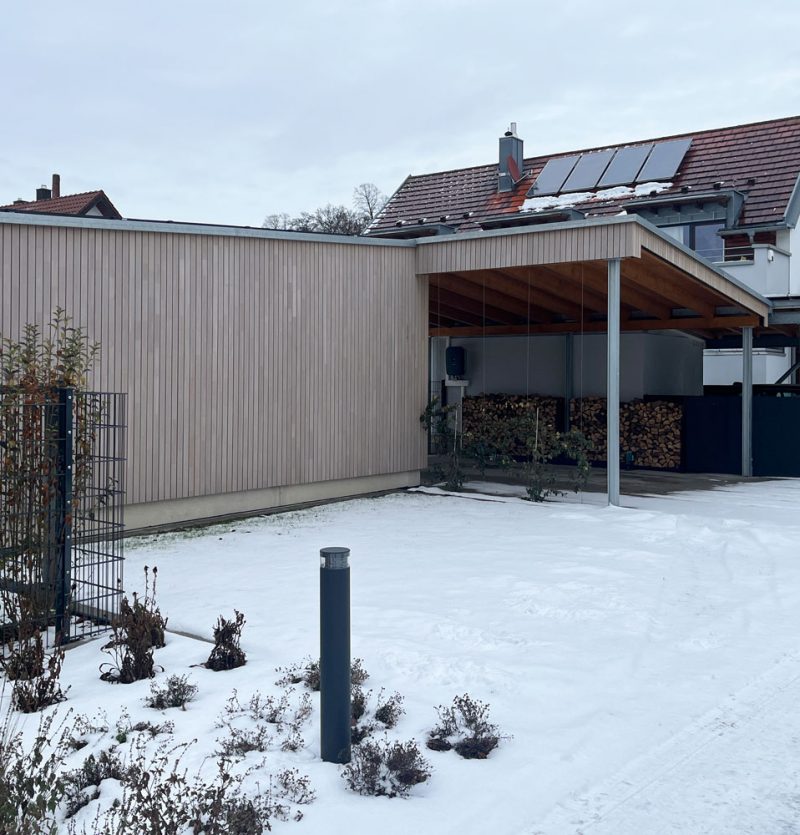 KL Architekten Achern Schuppen mit Carport